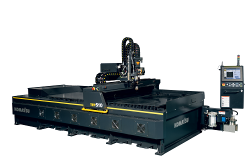 Plasma cutting machine with improved cutting speed due to full model change
