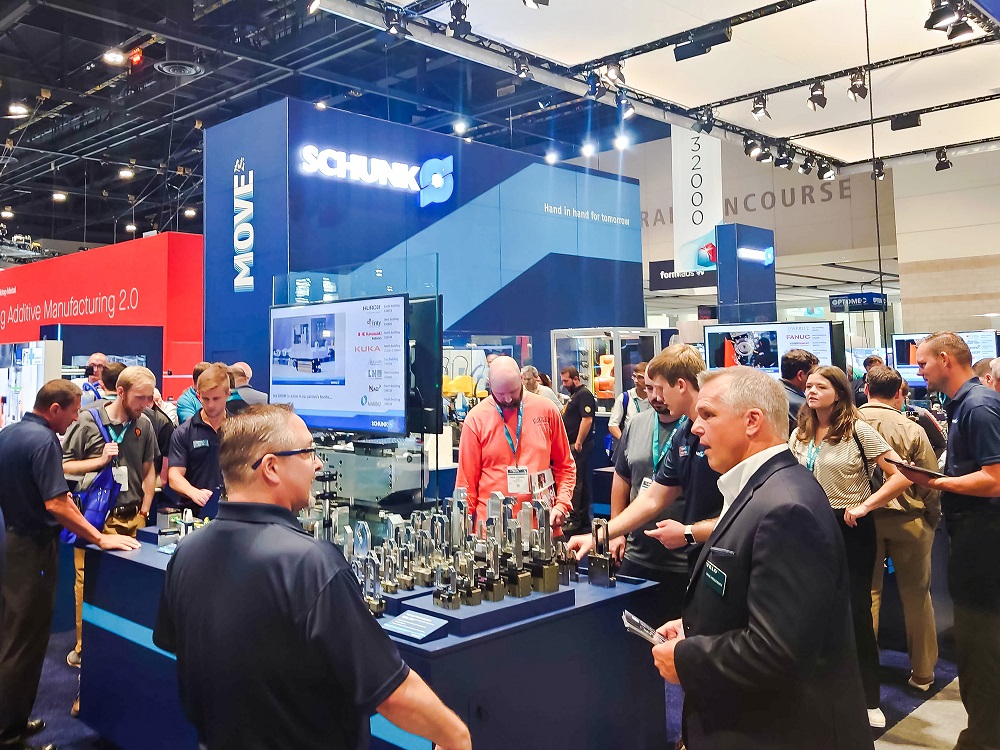 SCHUNK from Germany was packed with visitors interested in automation.