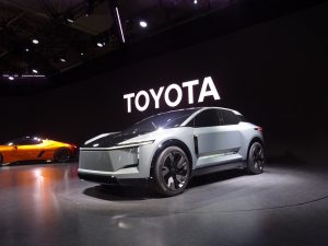 Toyota Motor's new electric vehicle, the "LF-ZC". 