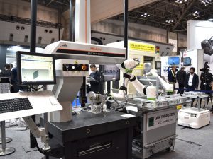 Automated production line exhibited by Daido 