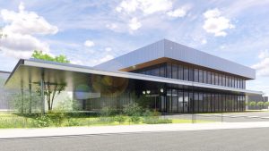 Image of Okuma's new Innovation Center at the Konan Plant