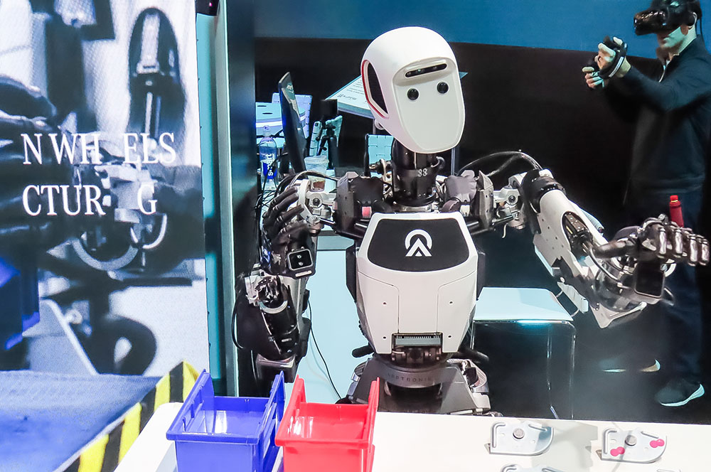 U.S.-based Apptronik showcased its humanoid robots developed to work in place of humans. 