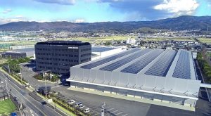 Exterior of the renovated Nara Campus. The tall building on the right is the dedicated area for automation systems 
