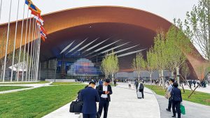 The newly opened Capital International Convention and Exhibition Center was used for the first time as a venue.