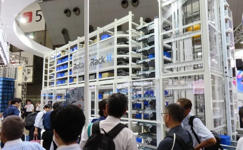 Okumura's Rotary Rack H drew significant attention at the exhibition