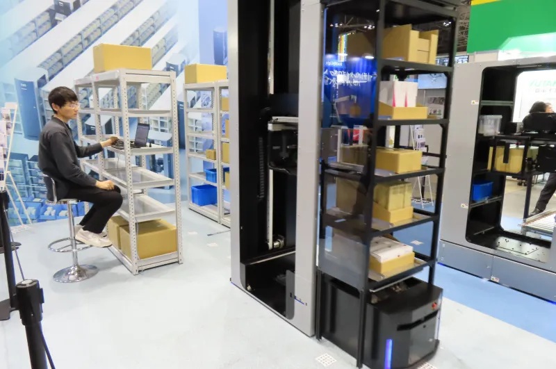 Sharp proposed automation solutions that utilize existing shelving as-is 